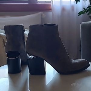 Alexander Wang Grey Geniune Leather Ankle Boots